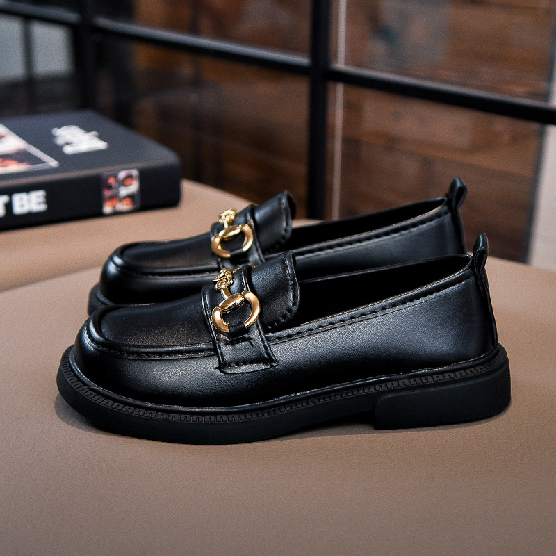 Dječje cipele za djevojčice, britanski stil, PU gornji dio, gumeni potplat, EVA ulošak (PU gornji dio, gumeni potplat, EVA ulošak, prozračan, vodootporan)