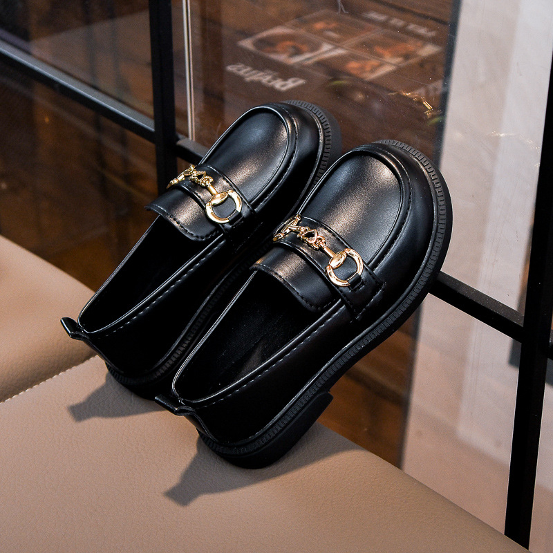 Dječje cipele za djevojčice, britanski stil, PU gornji dio, gumeni potplat, EVA ulošak (PU gornji dio, gumeni potplat, EVA ulošak, prozračan, vodootporan)