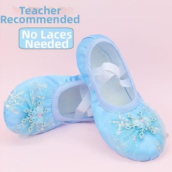 Baleto bateliai – audinio viršus, princesės stilius, praktikai šokiui, minkšta padas, mergaitėms 1–16 metų