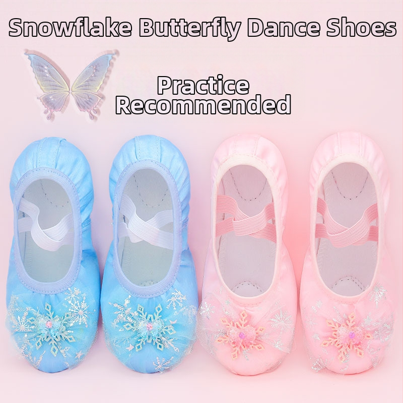 Baleto bateliai – audinio viršus, princesės stilius, praktikai šokiui, minkšta padas, mergaitėms 1–16 metų