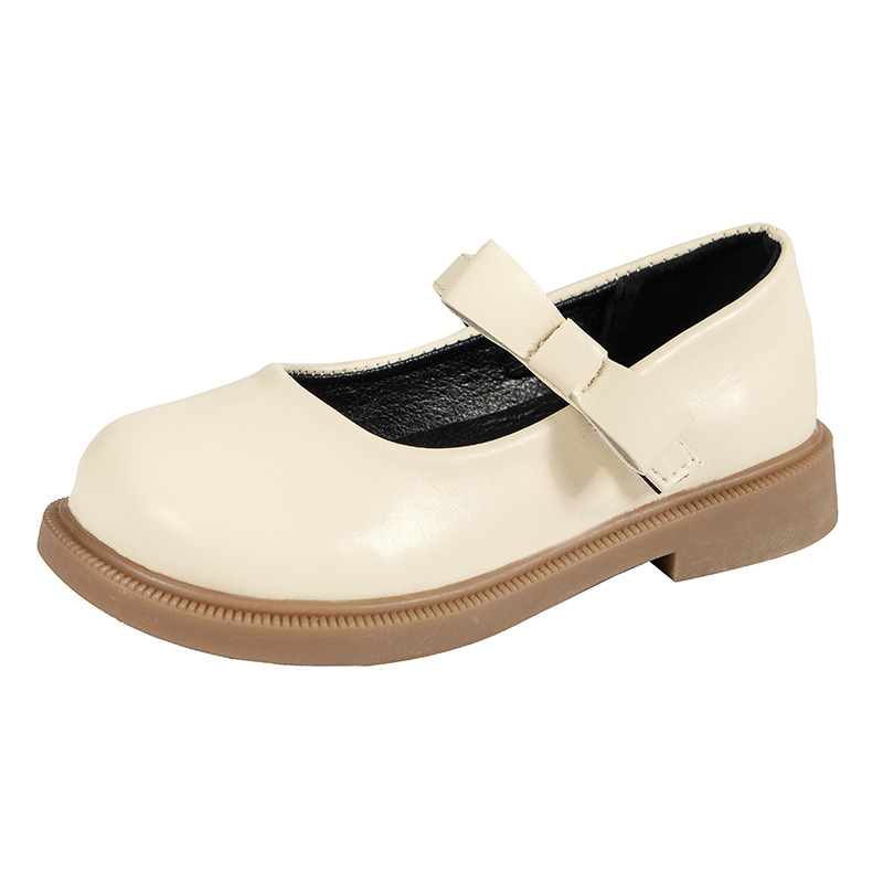 Dječje PU kožne tenisice za djevojčice, crno-bijele, s Velcro zatvaračem, niski profil, prozračne, protuklizne, korejski stil