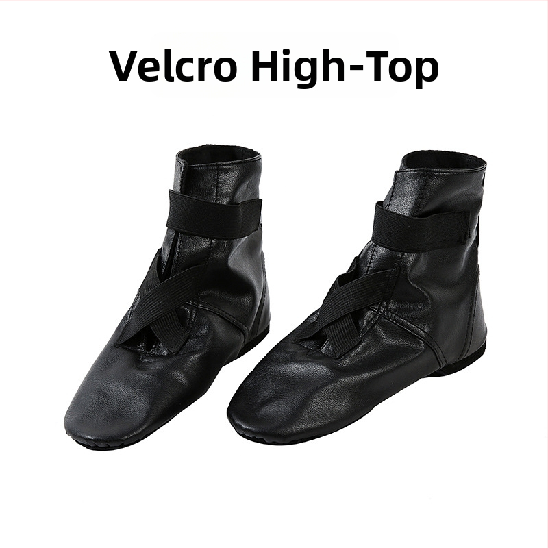 Δερμάτινα παπούτσια τζαζ για χορό με υψηλό πάνω μέρος, μαλακή σόλα, διαπνοή, ελαφριά, unisex για παιδιά