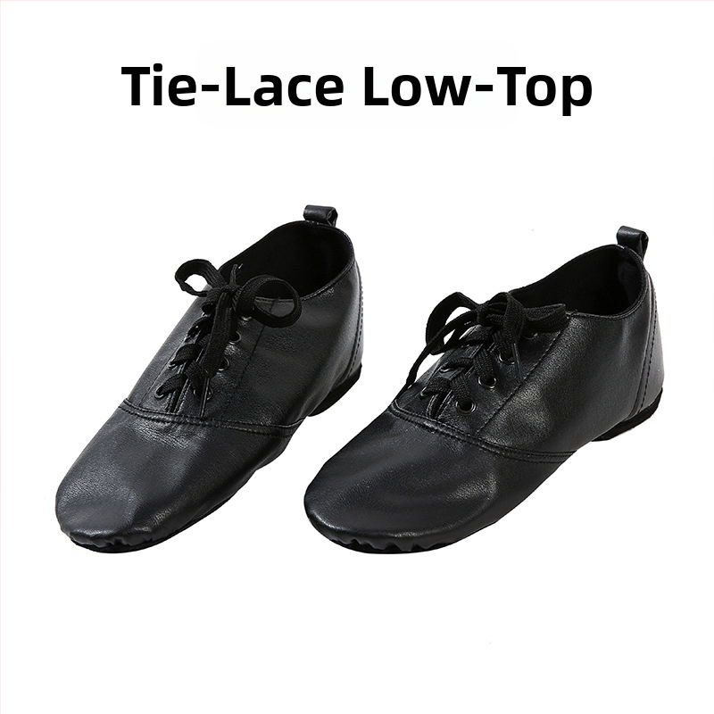 Δερμάτινα παπούτσια τζαζ για χορό με υψηλό πάνω μέρος, μαλακή σόλα, διαπνοή, ελαφριά, unisex για παιδιά