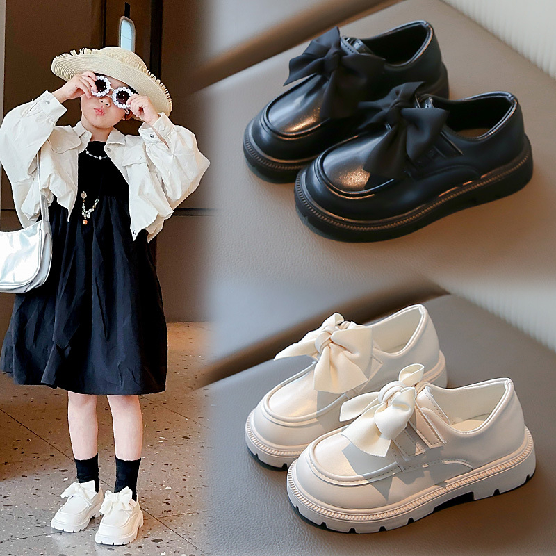 Detské PU topánky s princezenským štýlom, gumová podrážka, pre deti, vhodné na jar a jeseň
