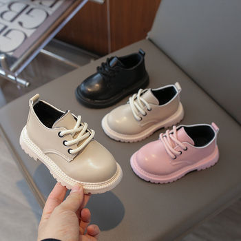 Παιδικοί loafers από PU δέρμα, αγγλικού στυλ, εμπρόσθιο ιμάντας κλεισίματος, ηλικίες 2-6 ετών