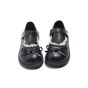 Mergaitei PU odiniai bateliai, Velcro užsegimas, vidinė PU, PU įdėklas, guminis padas, amžius 1–16 metų