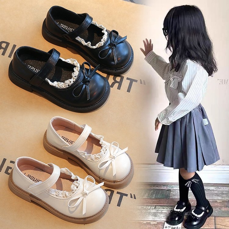 Mergaitei PU odiniai bateliai, Velcro užsegimas, vidinė PU, PU įdėklas, guminis padas, amžius 1–16 metų