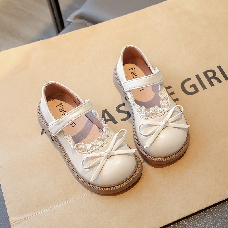 Mergaitei PU odiniai bateliai, Velcro užsegimas, vidinė PU, PU įdėklas, guminis padas, amžius 1–16 metų