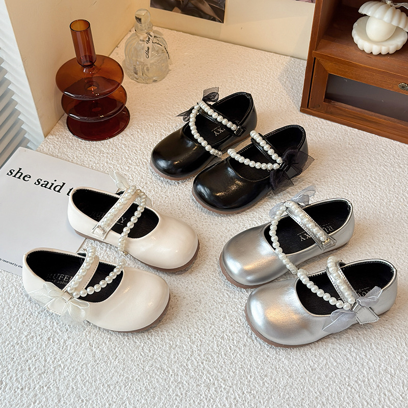 Lányoknak PU bőrből készült cipő, Koreai stílus, 1–12 éveseknek, Női, Raktáron