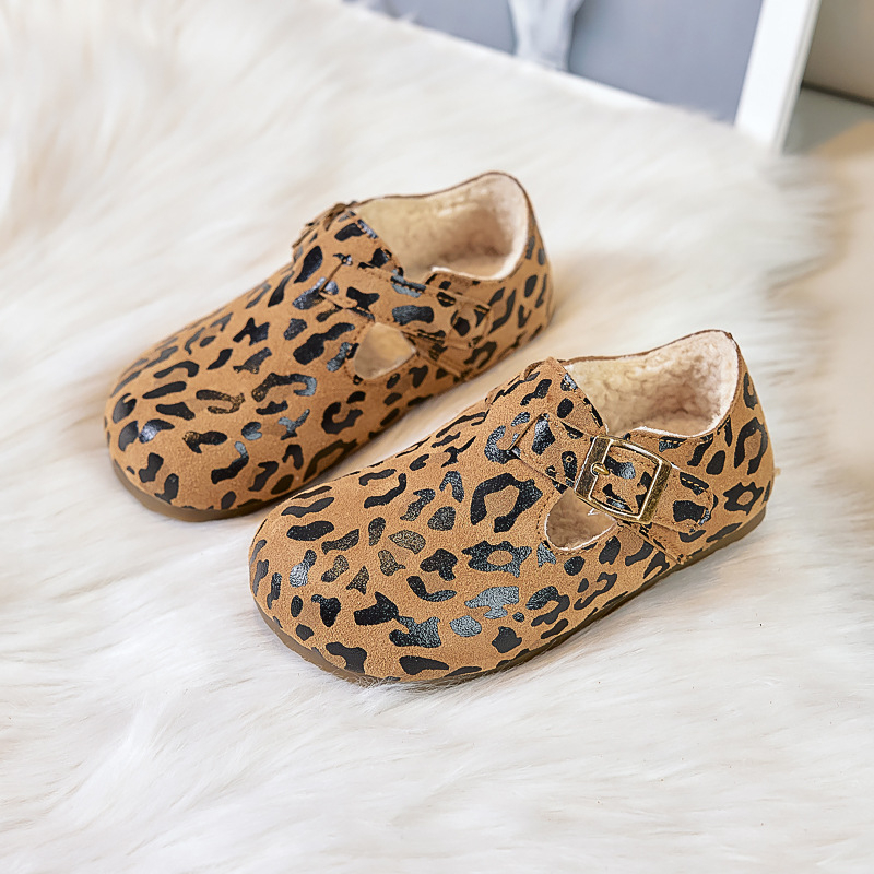 Gyerekeknek nubuk bőr cipő Velcro-zár, gumírozott talp, pamut bélés, koreai stílus