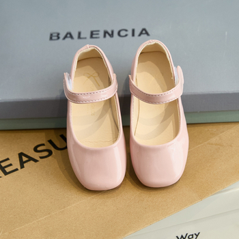 Lányoknak készült PU-bőr ünnepi cipő, puha talppal, Velcro-zár, alacsony boka, hercegnő-stílus, tavasz–őszre