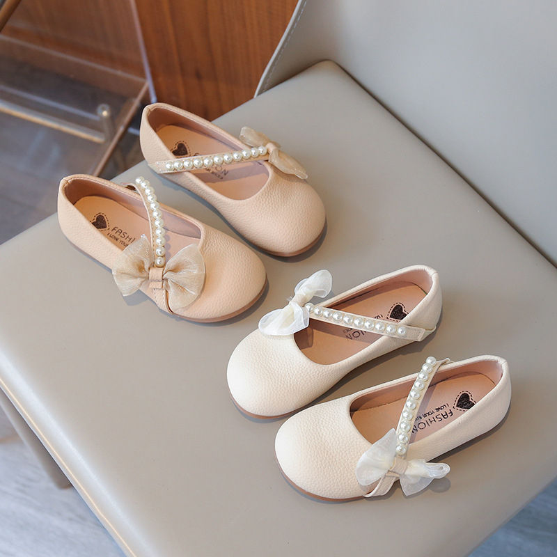 Lányoknak szóló PU bőrcipő, koreai stílus, Velcro-zárás, alacsony felső rész, gumírozott talp