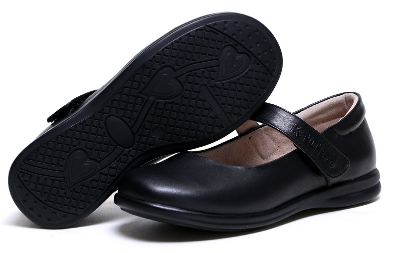 Mary Jane gyerekcipő lányoknak - Felsőrész: marhabőr, Velcro-zárás, TPR talp, Egyszínű modell