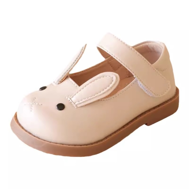 Cipele za bebe djevojčice s gornjim dijelom od mikrovlakna, gumeni potplat, Velcro zatvarač, karikatura uzorak, uložak od umjetne kože