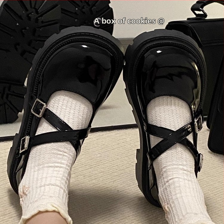 Mergaitei Mary Jane batai, PU viršus, sagties užsegimas, tinklo vidus, audinio įdėklas, gumos padas, koledžo stilius, pavasaris 2024