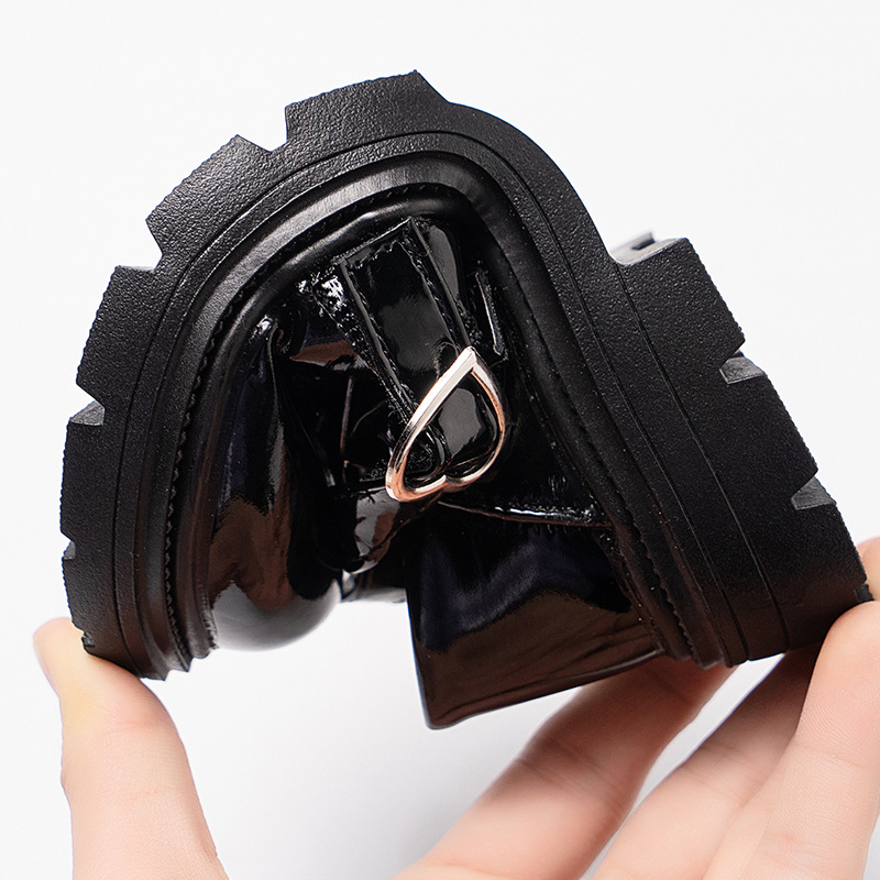 Mergaitei Mary Jane batai, PU viršus, sagties užsegimas, tinklo vidus, audinio įdėklas, gumos padas, koledžo stilius, pavasaris 2024