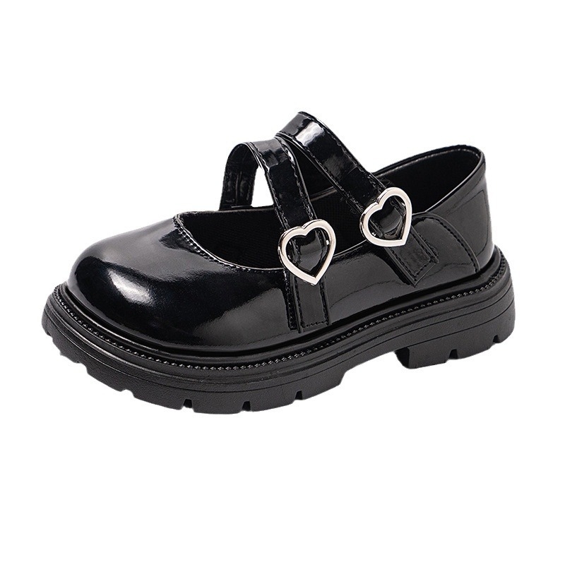 Mergaitei Mary Jane batai, PU viršus, sagties užsegimas, tinklo vidus, audinio įdėklas, gumos padas, koledžo stilius, pavasaris 2024