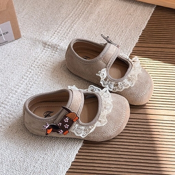 Dječje Mary Jane cipele s Velcro zatvaračem, PU gornji dio i ulošak, gumena potplata, proljeće-jesen, uzrast 4–6 godina
