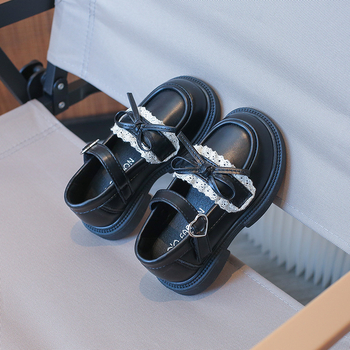 Mergaitėms princesės loaferiai - viršutinė dalis iš sintetinės odos, Velcro užsegimas, PU vidinė danga ir įdėklas, TPR padai