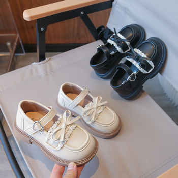 Mergaitėms princesės loaferiai - viršutinė dalis iš sintetinės odos, Velcro užsegimas, PU vidinė danga ir įdėklas, TPR padai