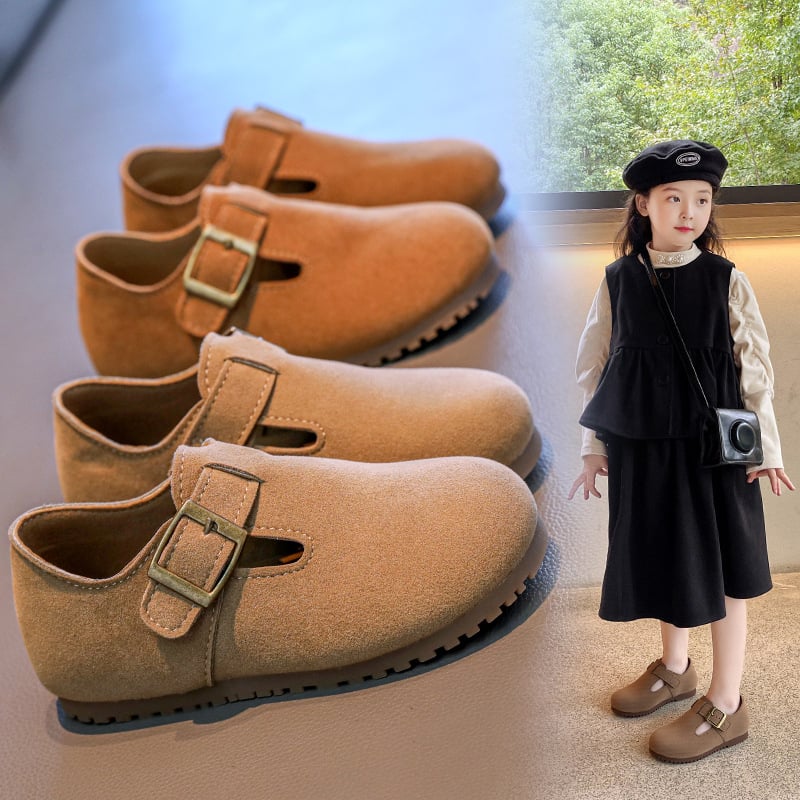 Dječje cipele u stilu Birkenstock, gornji dio od PU, mekana potplata, za djevojčice, jesensko-zimske svakodnevne cipele