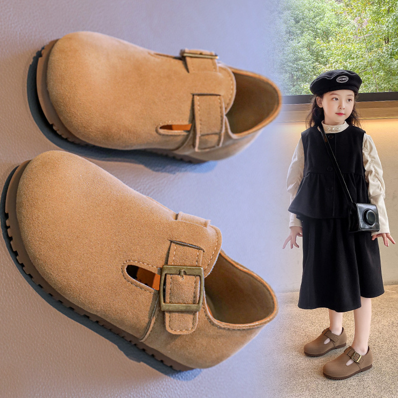 Dječje cipele u stilu Birkenstock, gornji dio od PU, mekana potplata, za djevojčice, jesensko-zimske svakodnevne cipele
