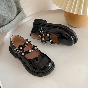 Mergaičių loafers su Velcro, blizgantis viršus iš superfibro, PU pamušalas ir įdėklas, PVC padai, amžiaus diapazonas 1-12 metų, 2025 m. rudens paleidimas.