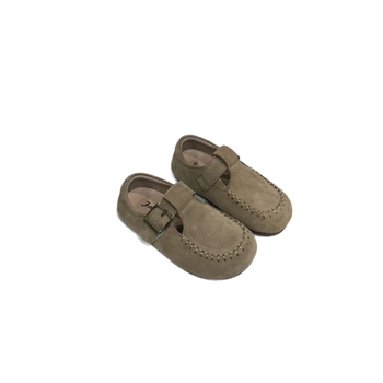 Dječje cipele od prave kože Birkenstock, proljeće–jesenski model; djevojčice korejskog stila loafers; dječaci britski retro kožne cipele s mekanom potplatom