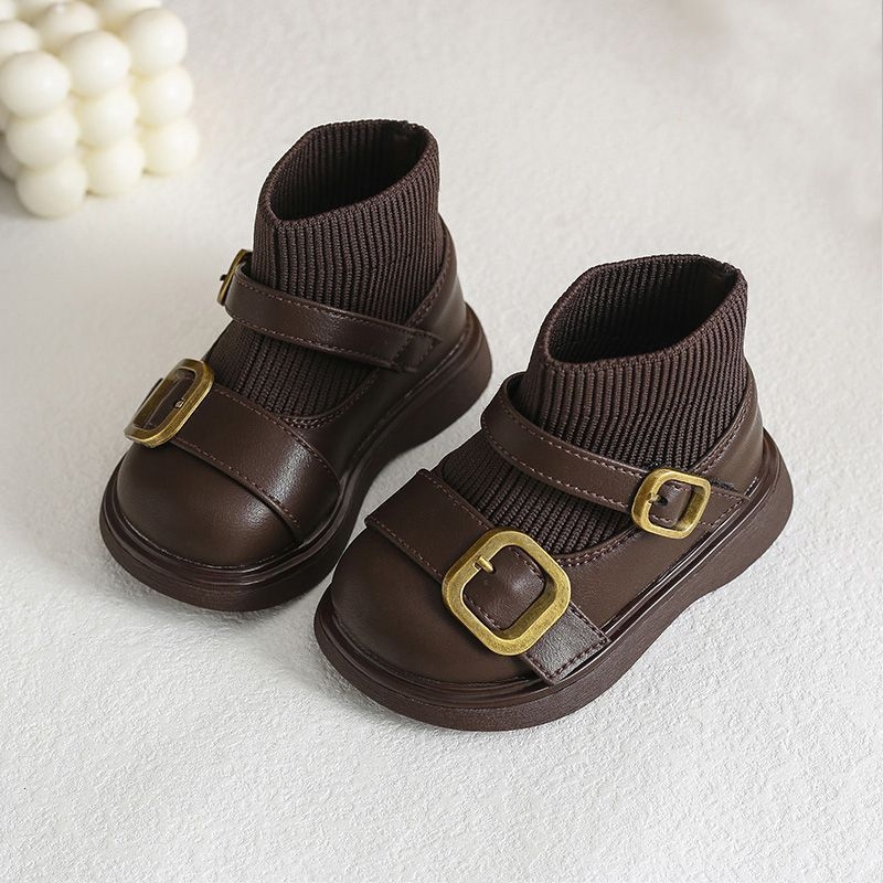 Set kožnih dječjih cipela i čarapa za djecu 0–6 godina, stil princeze, mekana potplat, unisex