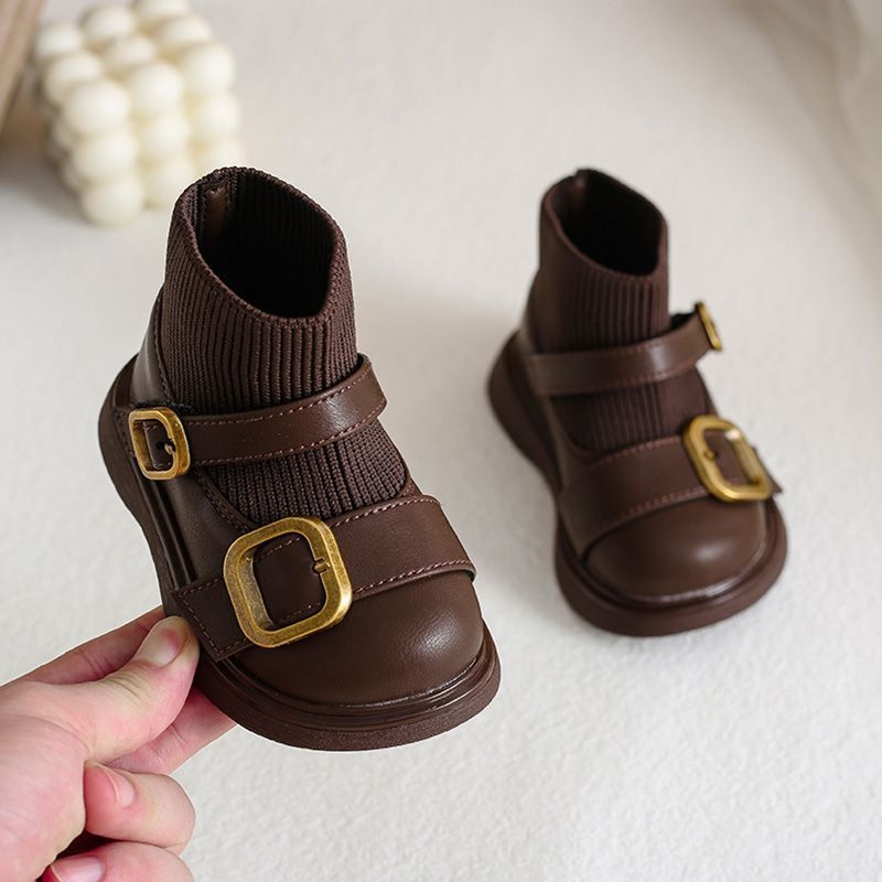 Set kožnih dječjih cipela i čarapa za djecu 0–6 godina, stil princeze, mekana potplat, unisex
