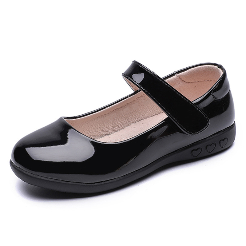 Pantofi de prințesă pentru fetițe cu funda și strasuri; partea superioară din super fiber, talpa din plastic, închidere cu Velcro.