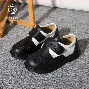 Master Bear dječje cipele od prave kože, britanski stil, kopčanje Velcro trakom, gumom potplat, prozračne, protuklizne