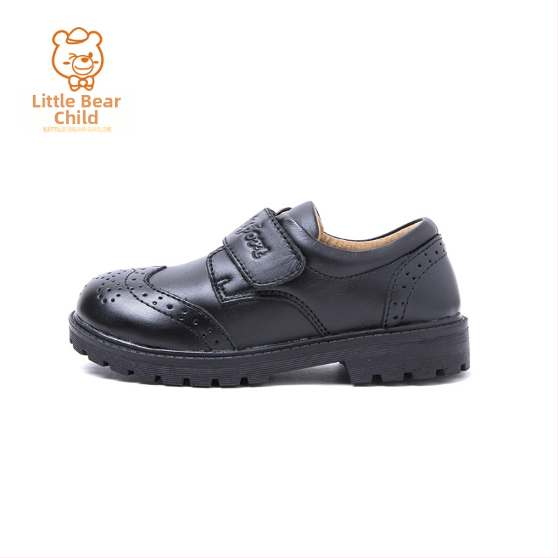 Master Bear dječje cipele od prave kože, britanski stil, kopčanje Velcro trakom, gumom potplat, prozračne, protuklizne