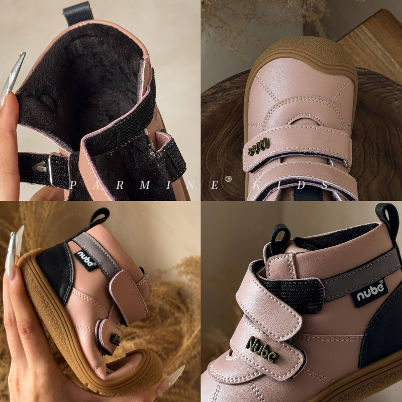 Unisex Martin cipele s Velcro zatvaranjem, kožni gornji dio, gumena potplat, tople zimske cipele za djecu 1-6 godina