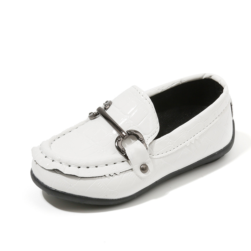 Dječji kožni loafersi slip-on, unisex, niski profil, prozračna mrežasta unutrašnjost, TPR potplat, pogodni za proljeće i jesen