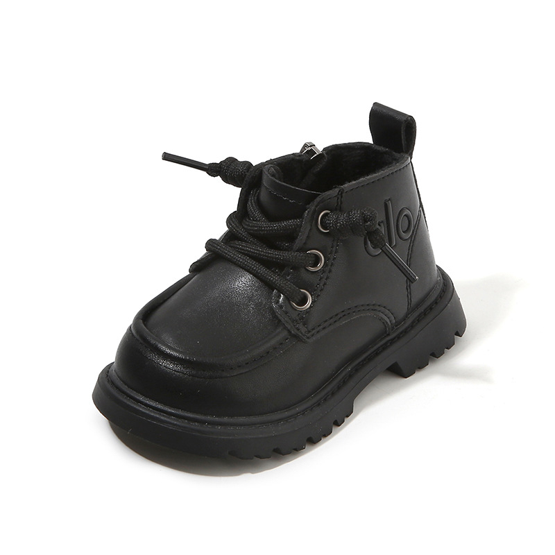 Dječje zimske čizme od umjetne kože, mekana potplata, baršunasta podstava, unisex, bočni zip, za djecu od 1 do 6 godina