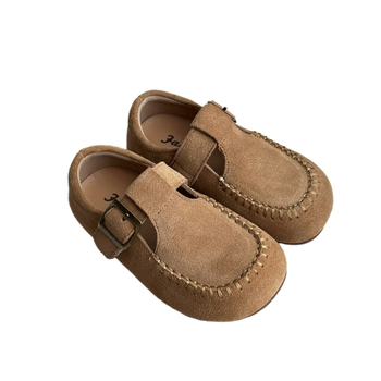 Dječje Birkenstock cipele od prave kože, proljeće-jesenski model; cipele za djevojčice u korejskom stilu i za dječake u britskom retro stilu, mekano potplata