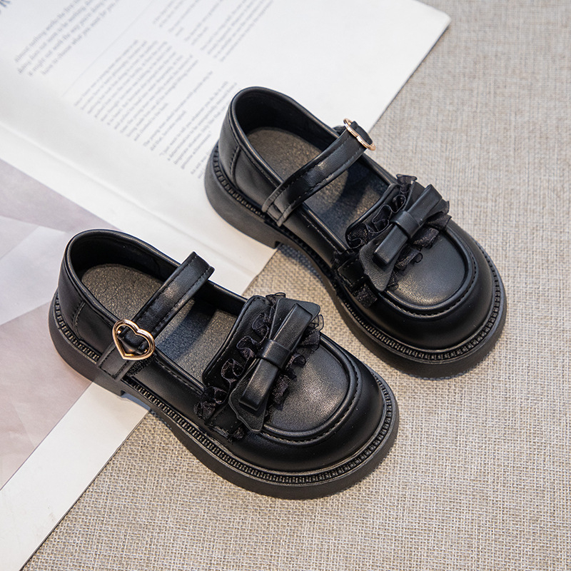 Lány Mary Jane cipő PU bőrből, Velcro zár, alacsony felső rész, vízálló, belső talp műbőr