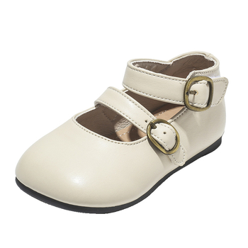 Lányoknak szóló gyerekcipő, koreai stílusban, négyszögletes orr, csattal záródó, alacsony felső rész, gumírozott talp (0–3 évesek; felső: szuper rostok; talp: gumi)