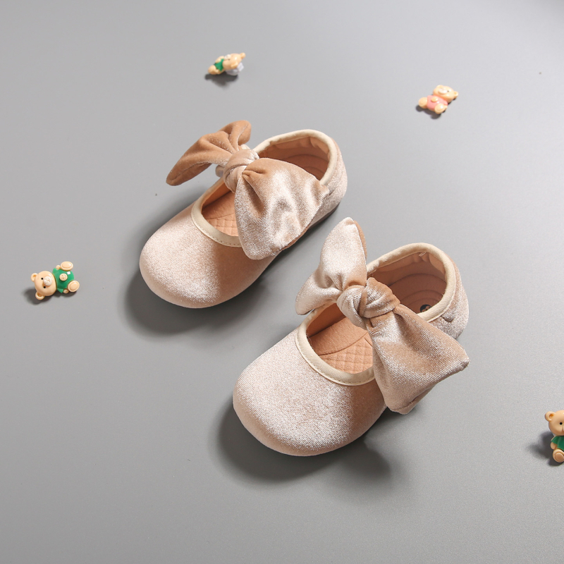 Velúr Mary Jane cipők lányoknak — alacsony felső rész, Velcro-zár, légáteresztő, csúszásmentes gumitalp, textil bélés, hercegnő stílus, tavasz és ősz