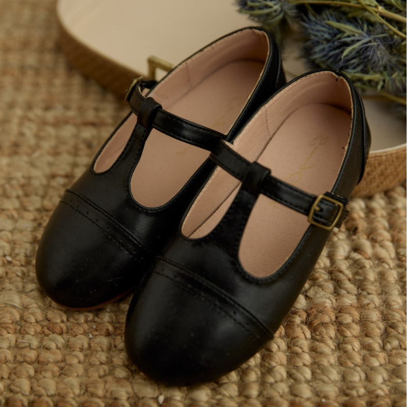 Francuski stil retro Mary Jane tenisice za djevojčice, s T-trakom i Velcro zatvaranjem, niski kroj, gornji dio od sintetičke kože, za djecu od 1 do 6 godina