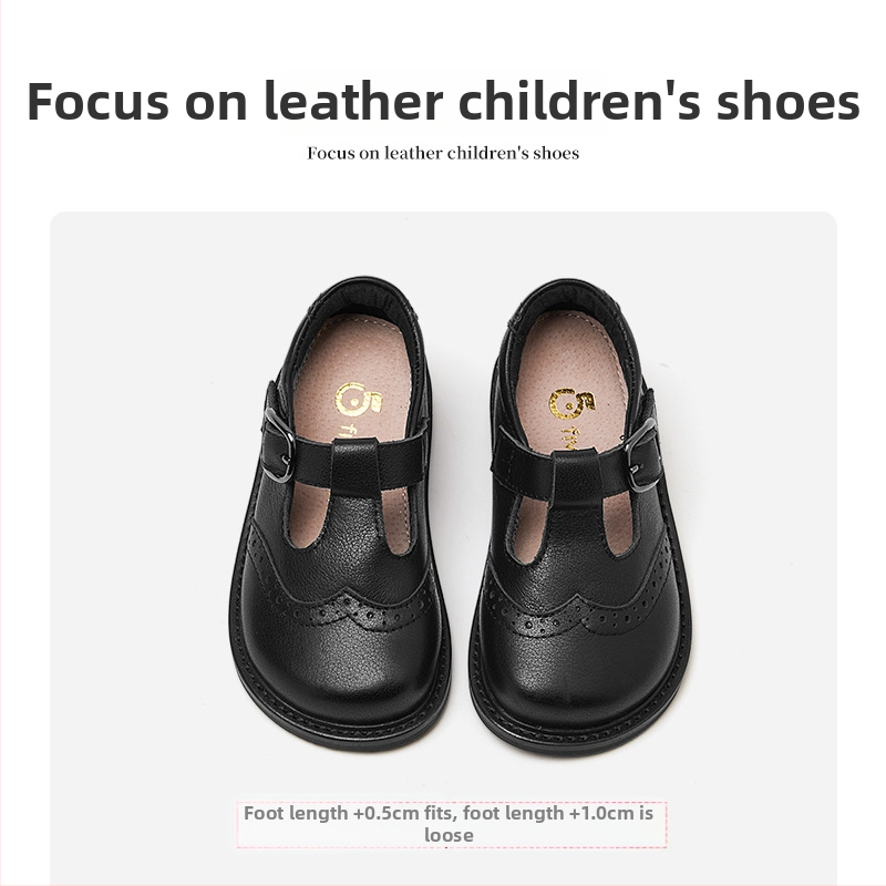 Five Beans Pantofi fete - Partea superioară din piele de vițel de calitate superioară, talpă din cauciuc, închidere Velcro, respirabile, anti-derapare