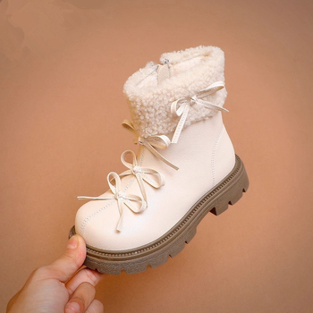 Lányoknak szóló Martin csizma – téli, PU felsőrész, gumírozott talp, oldalsó cipzár, alacsony szár, műszőrös bélés