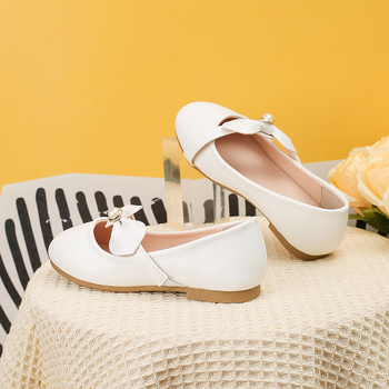 Lányok Hercegnő Cipő – Tavasz, PU Felsőrész, Marháin ín talp, Rugalmas pántos zárás, Kézzel festett