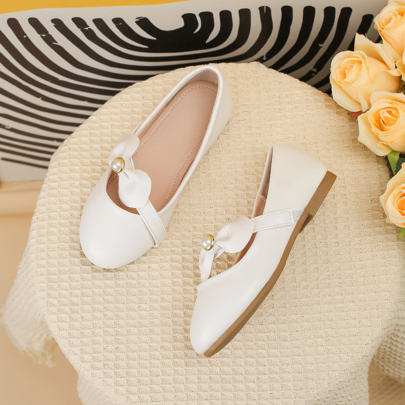 Lányok Hercegnő Cipő – Tavasz, PU Felsőrész, Marháin ín talp, Rugalmas pántos zárás, Kézzel festett