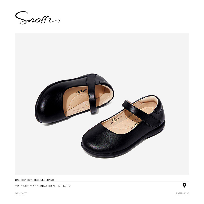 Pantofi pentru fete, stil prințesă, cu Velcro, partea superioară din Super Fiber, talpă TPR