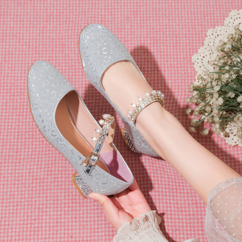 Hercegnő gyerekcipő, alacsony felsőrésszel, bőr belsővel, PU talpbetét, gumitalp, kézzel készített