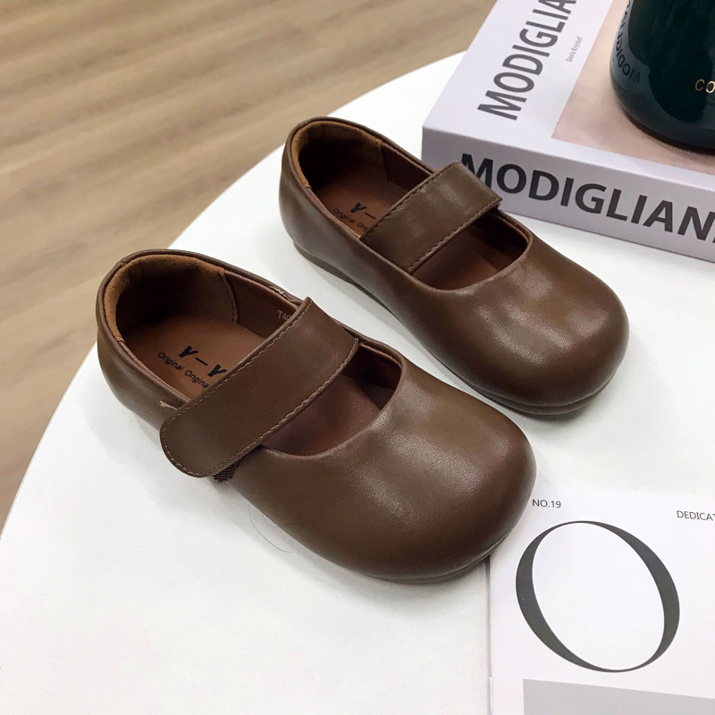 Dječje kožne cipele, korejskog stila, vamp: mikrovlaknasta koža; đon: guma; zatvaranje: Velcro; gornji dio: niski vrh; funkcija: protuklizno, otporno na habanje