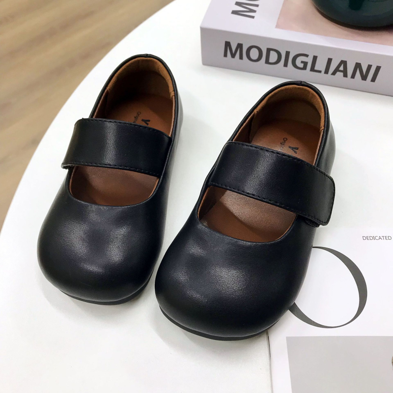 Dječje kožne cipele, korejskog stila, vamp: mikrovlaknasta koža; đon: guma; zatvaranje: Velcro; gornji dio: niski vrh; funkcija: protuklizno, otporno na habanje