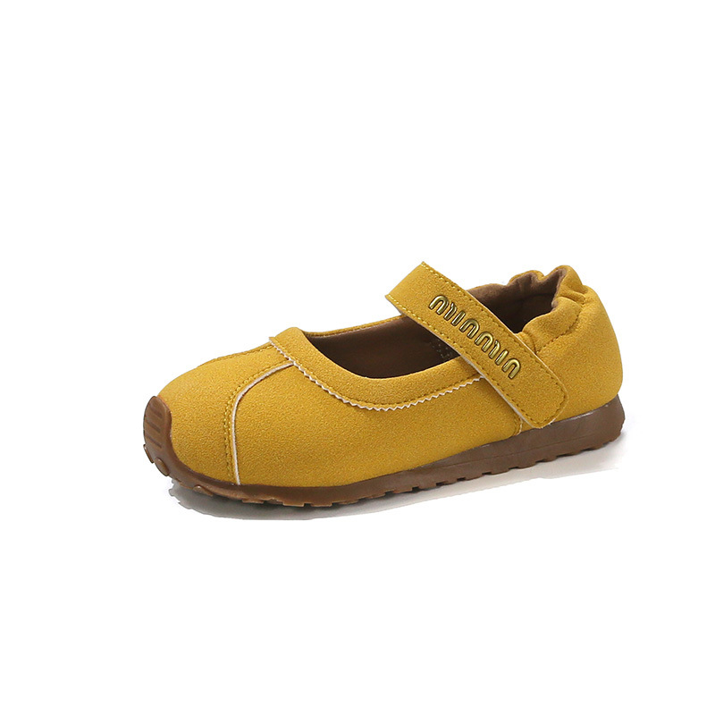 Lányoknak nubuk bőr cipő – Velcro zárás, tavasz 2025, 4–12 éveseknek